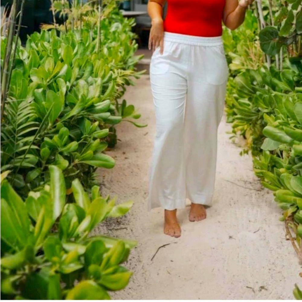 NWT Andie The Pant Wide-Leg Linen Pants